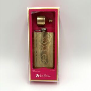 Lilly Pulitzer for Target Giraffe Flask 7.4 fl oz Gold Tone Metal Palm Beach